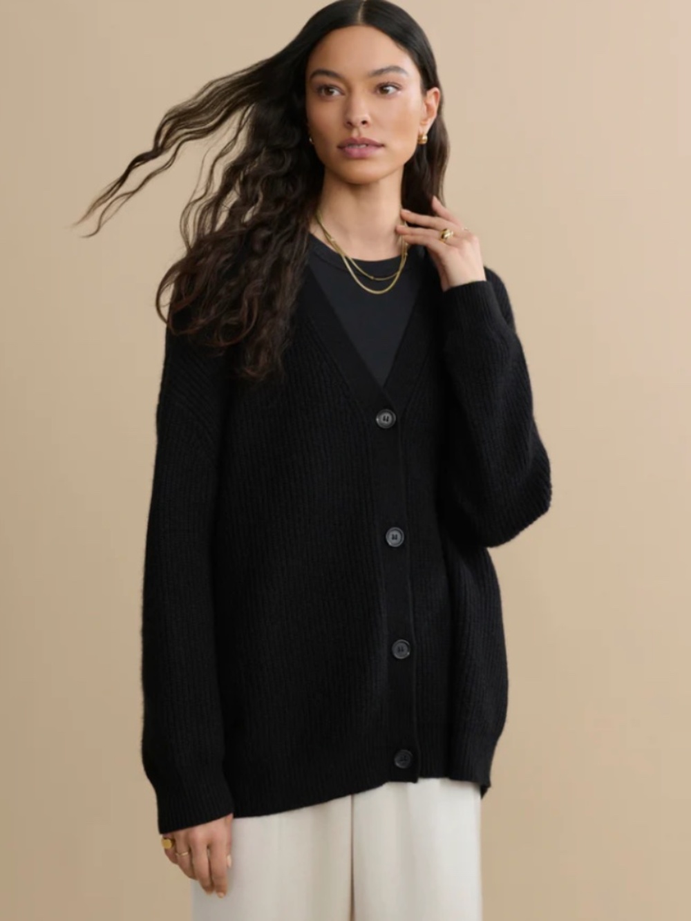 Jenni Kayne Cashmere Cocoon Cardigan Black